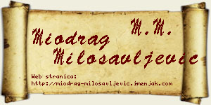 Miodrag Milosavljević vizit kartica